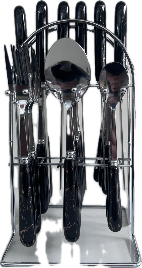 Cutlery set with holder - Image 3
