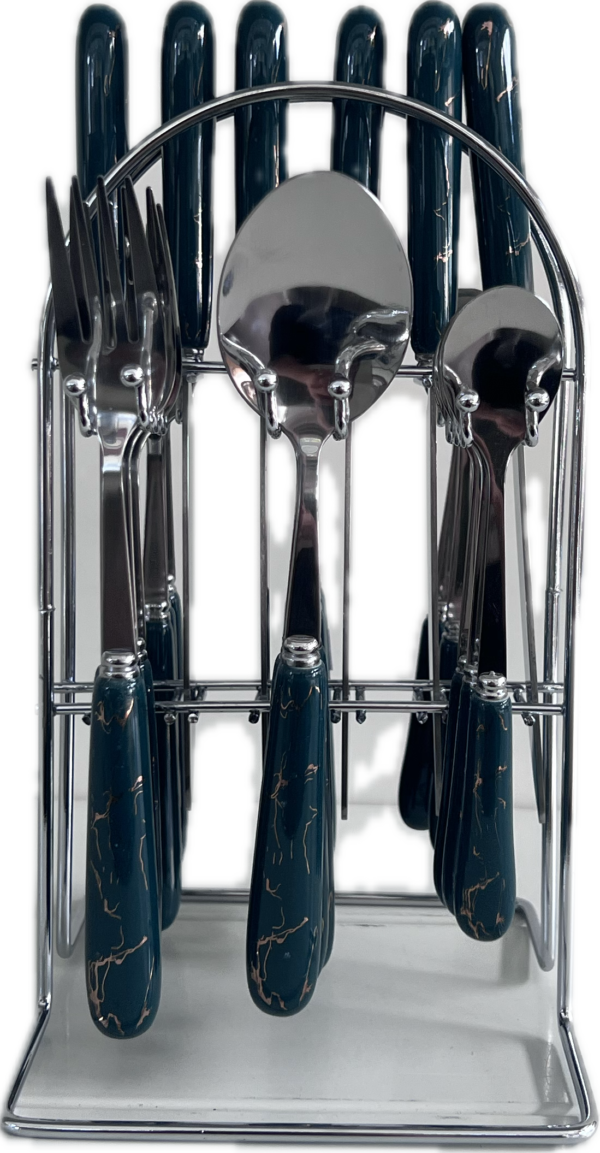 Cutlery set with holder - Image 4
